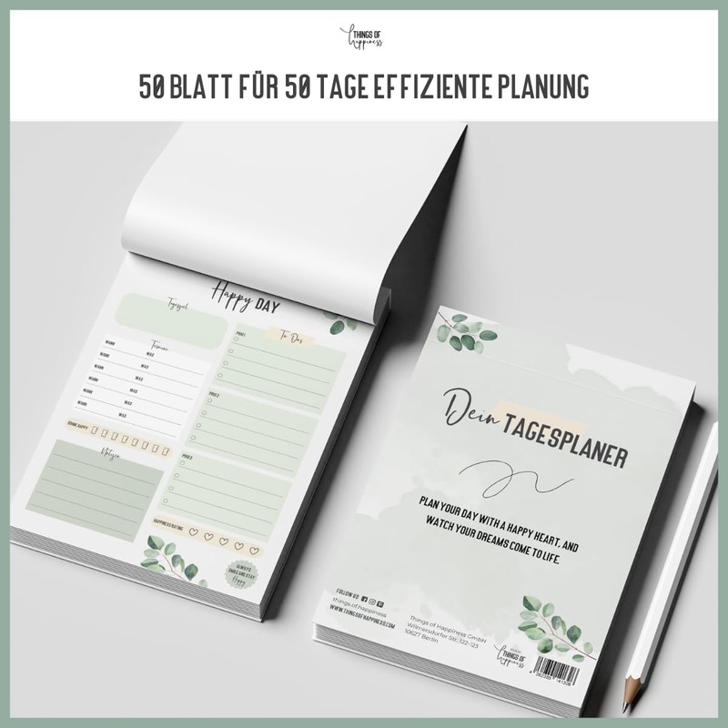 A5 Daily Planner Pad, Daily Planner, TO-DO List, Schedule, Prios,