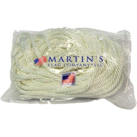 Flagpole Rope 5/16" in Various Lengths, Made in The USA, Designed for Flagpoles, Available (60 Feet)