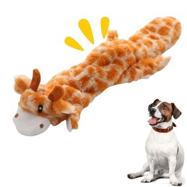 EMMA'S Juguete para Perro sin Relleno con Sonido Chirriante en Forma de Jirafa– Peluche Interactivo Resistente para Perros Pequeños, Medianos y Grandes – Mordedera Lavable con Forma de Animal