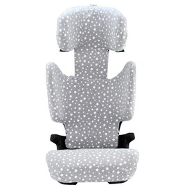 JYOKO Kids Seat Cover Compatible with Romer Kidfix (Romer Kidfix M I-Size, White Star)