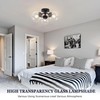 Bagood 3 Light Modern Black Semi Flush Mount Ceiling Light