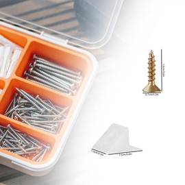 50Pcs Drawer Repair Kit, GLADFRESIT Furniture Drawer Supports with Screws - Drawer Bottom Sagging Repair Fix Mending Wedges