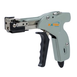 KATSU Tools Stainless Steel Cable Tie Gun, Professional Metal Zip Tie Tensioning and Cutting Tool for Quick Fastening and Automatic Cutting of Cable Ties 417521