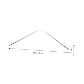 Operitacx Knitting Needle Kit 5 Pieces Set Large Circular Needles Metal for Beginners for Sweater Hat Scarf Making