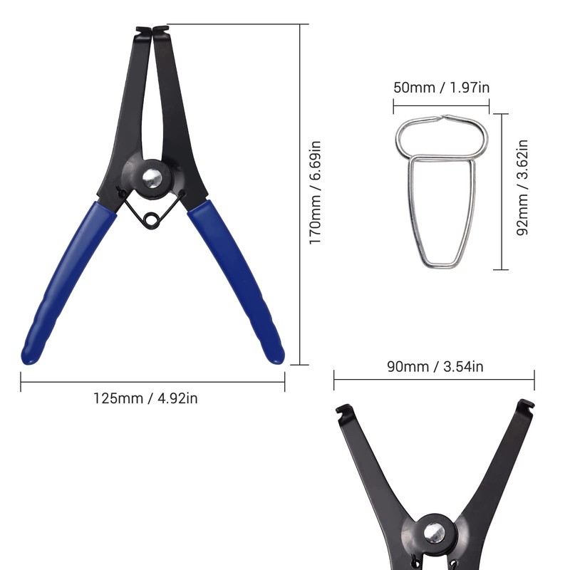 Spring Clamp Pliers, Woodworking Tool with 10 Miter Clamps for