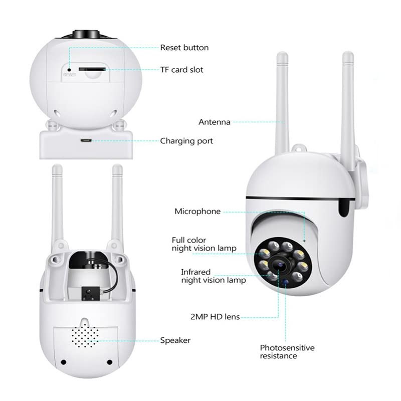 Wireless Security Camera System Outdoor Home WiFi Night Vision Cam