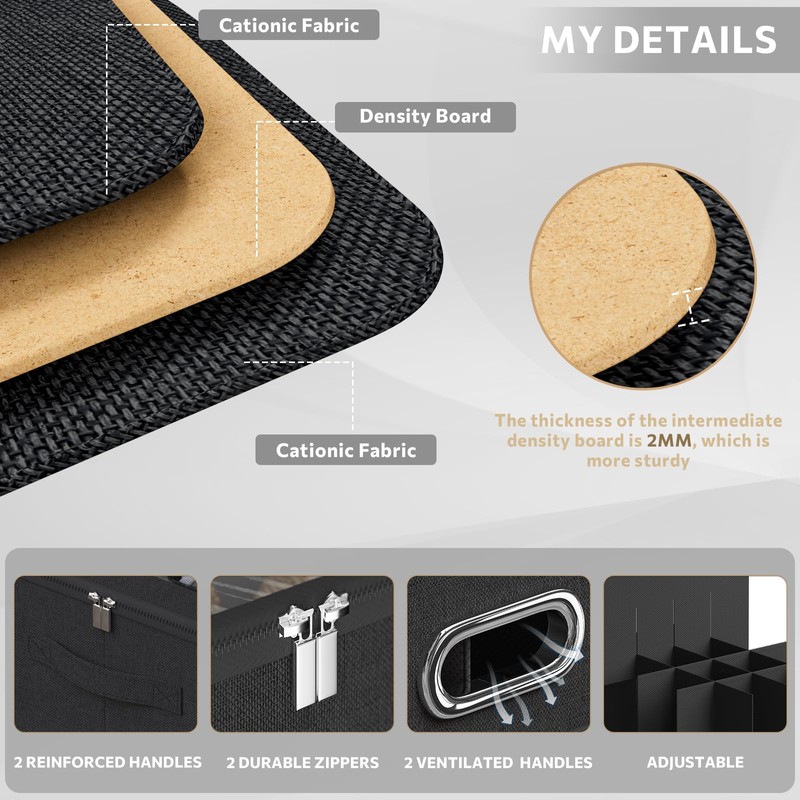 2 Pack Shoe Organizer for Closet Large Shoe Box Storage