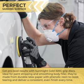 Sunmight Gold Retail Pack 6" 320G Grip No Hole Disc, 02414R, 5 Discs