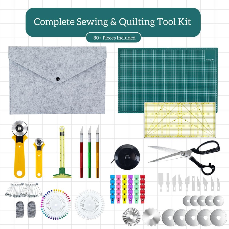Rotary Cutter Set for Sewing & Quilting, 28mm & 45mm