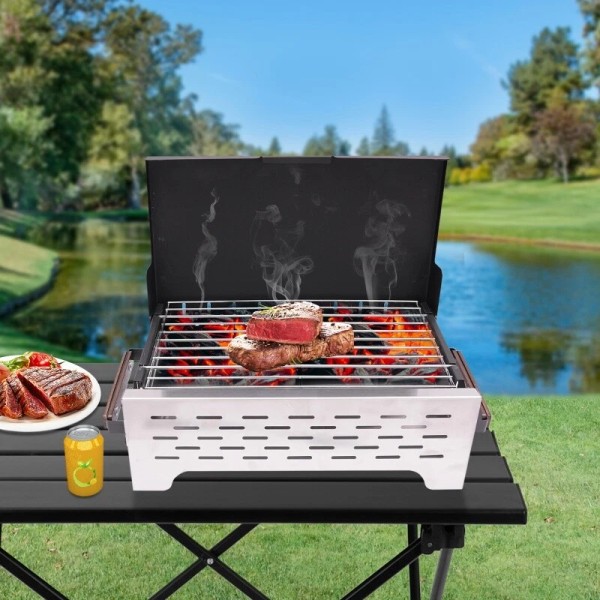 Unbranded BBQ Grill Portable Charcoal Grill Outdoor Folding Camping Grill