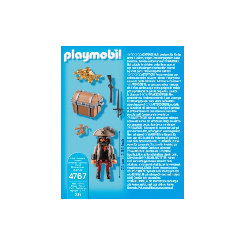 Playmobil Gloomy Pirate with Treasure Chest 4767