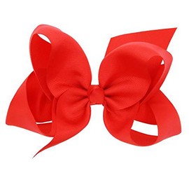 ZCYYYS Hair Clips Boutique Hair Bows Alligator Clip for Women Girl Hairpin 6 Inch TSFJ02N (Red)