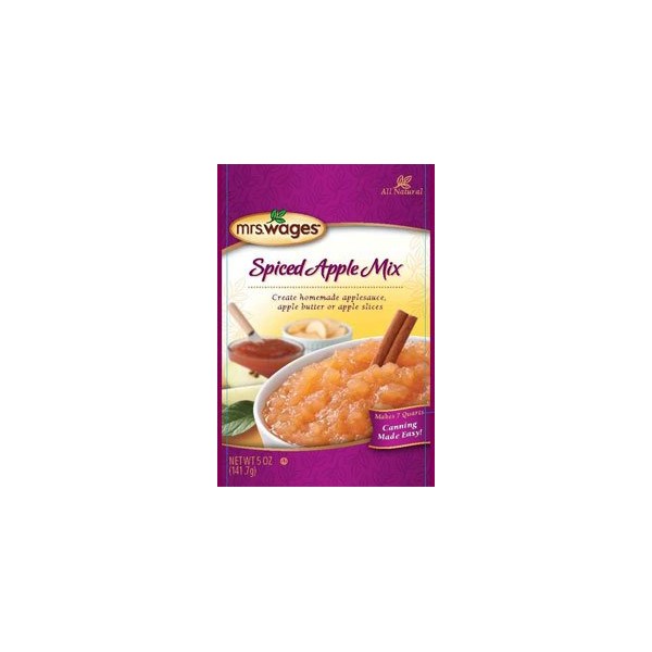 Mrs. Wages Spiced Apple Mix 5 Oz. Packets, for Making Apple Butter and Apple Sauce (Pack of 6)