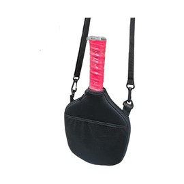 Water Resistant Pickleball Paddle Cover & Protective Carry Case w/Pockets, Adjustable Crossbody Strap, Ball Holder & Fence Hook - Fits Standard & Extended Paddles - Gifts for Men Women