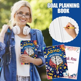 ADHD Planner 2026, 7-in-1 Multifuctional Planner Mental Health Goal Fitness Reading Tracker Self Love Journal For Women, 300 Pages