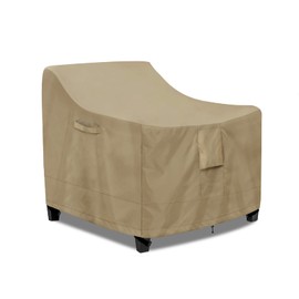 PureFit Fundas impermeables para sillas de exterior, muebles de patio, fundas para sillas de césped para muebles de exterior con ventilación y asas acolchadas, se adapta hasta 28 pulgadas de ancho x 30 pulgadas de profundidad x 31 pulgadas de alto, color