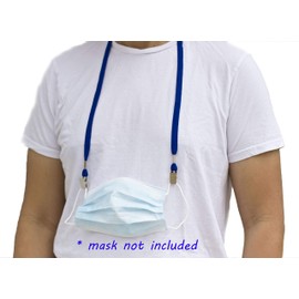 Lanyard for Your FACE MASK Easy Clip to Hang Your MASK Blue Color by ONDEPOT (10 Pack)