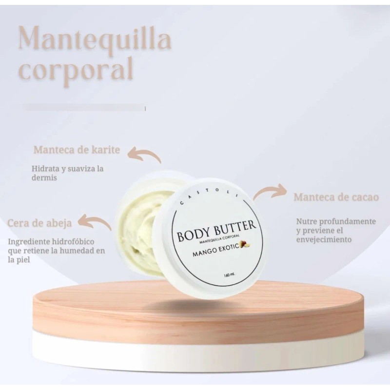 Mantequilla Corporal Castoli 100% Natural Mango