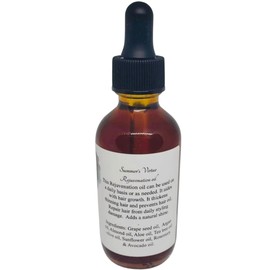Summer's Virtue Hair Oil For Dry Damaged Hair, Hair Growth Treatment Oil, 20 ESSENTIAL OILS & HERBS, Hair Loss Oils For Hair Growth, Hair Strengthening Oil, Dry Scalp, Damaged Hair, Hair Loss, Thinning Edges. (4 Oz)