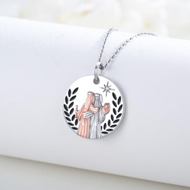 Suiknsn Friendship Compass Necklace for Women 925 Sterling Silver Best Friend Necklace for 2 Back to School Necklace First Day of School Jewelry Graduation Birthday Gifts for Her Daughter Friend