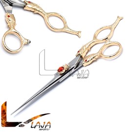 LAJA Imports Professional Hair Cutting Scissor Fish Handle 7'' Hairdresser Styling Series,salon Hair Cutting Shears Great For Salons, Barber-Shops BTS-249