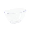 Plastic clear transparent ovale flowerpot COUBI 20 cm with raised