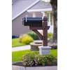 Premium Mailbox Post Set Cross-Arm Classic Coffee