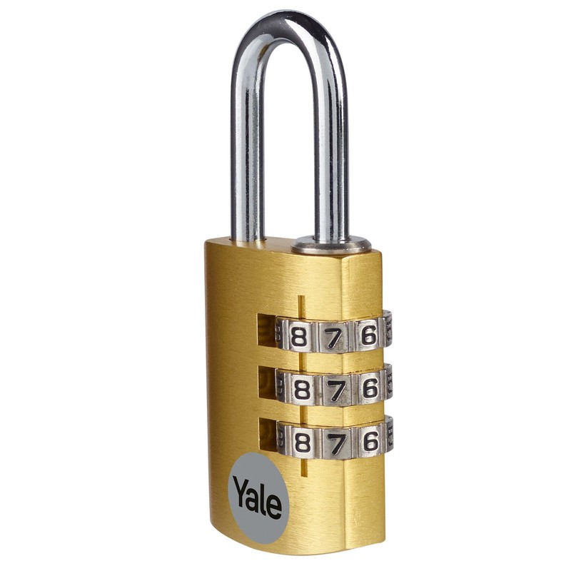 Yale - YE3CB/20/121/2/GO Standard Security 20mm Aluminium -Kombination Vorhängeschlos