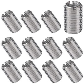 Reducing Nut, 12 Pieces Thread Insert, M8 to M10 Reducing Nut, Stainless Steel Thread Insert, Male Thread Extension Tool, Stainless Steel Repair Accessories