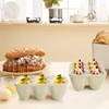 DEAYOU 3-Pack 18 Cups Ceramic Egg Tray, 6-Cup Porcelain Egg