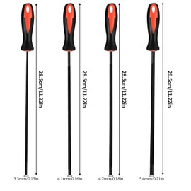 Tenbrachian 4 Pcs Chainsaw Files, Chainsaw Sharpener File, Professional Round Chain Saw Sharpener Tool for Chainsaw Chain Sharpening File, Chain Saw File with Non-Slip Handle(3.2, 4.0, 4.8, 5.5 mm)