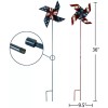 Eview Metal Pinwheel Yard Art Decoration with USA Flag Patter