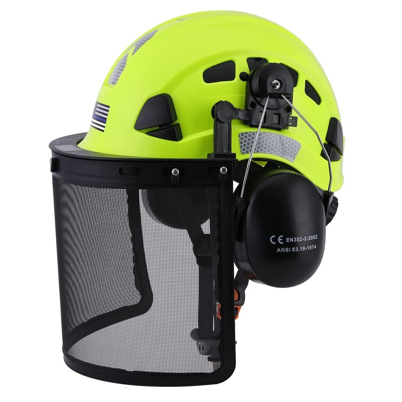 LOHASTAR Forestry Helmet with Face Shield and Ear Muffs Safety