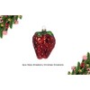 2 Count Glass Strawberry Christmas Ornaments for Christmas Tree