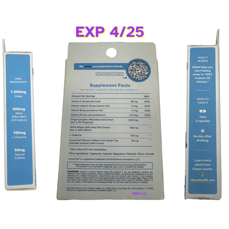 Cheers Next Morning Aid 9 Capsules 3 Doses Pack of