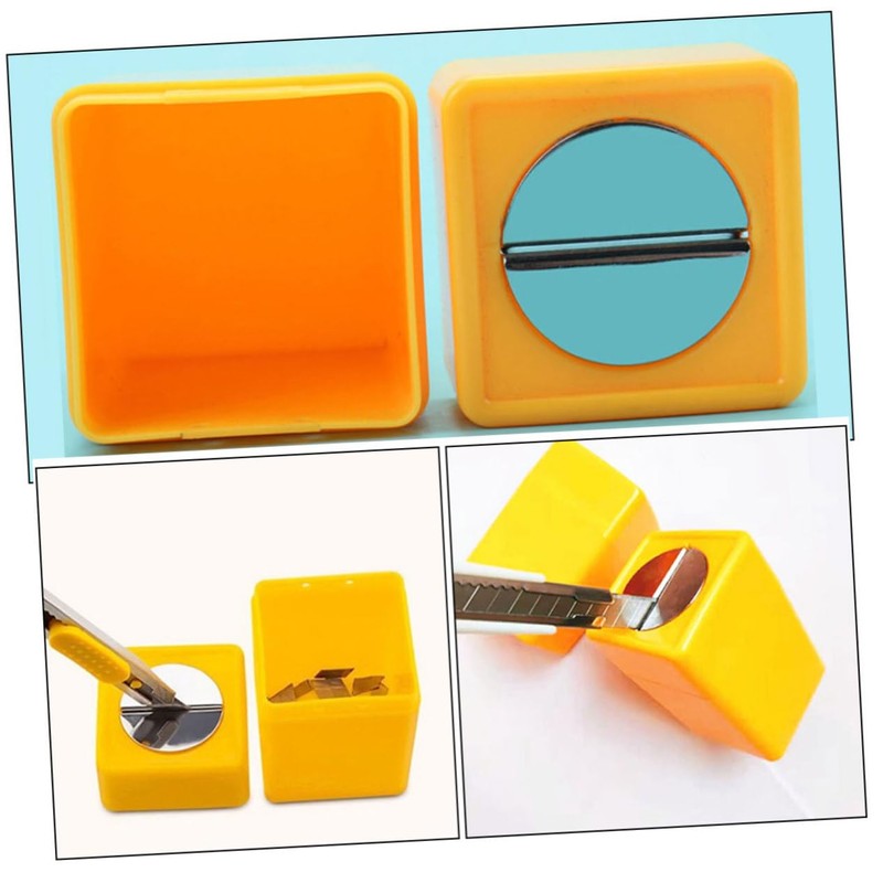 SAFIGLE 4Pcs Razor Blade Disposal Box Safe Storage Container for