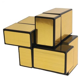 Mirror Cube 2x2x2 Speed Cube 2x2 Magic Cube Puzzle for Kids & Adults (2 Level Gold)