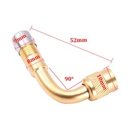 Valve Extensions Car, Motorcycle & Bicycle | 90° Tyre Valve Extension | Tyre Valve Adapter | 90 Degree Angle Valve | Brass Angle Valve | Attachment Valve [360° Rotatable] | Schrader Valve