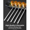 TINMARDA Metal Chopsticks Reusable 5 Pairs Stainless Steel Chopsticks Dishwasher