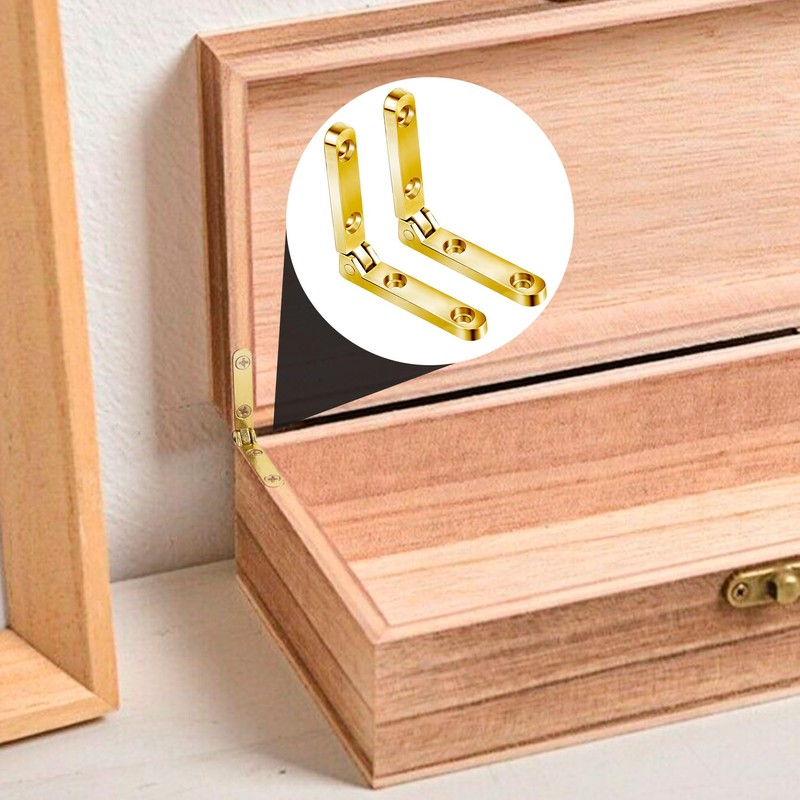 Joez Wonderful 12 Pcs 90 Degree Hinges, Wooden Box Hinge