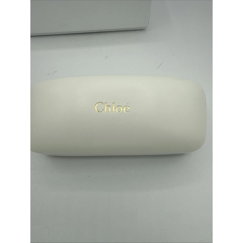 Chloé CHLOE LARGE White HARD SUNGLASS CASE w WHITE BOX