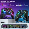 GAMSINGY Wireless PC Gaming Controller -RGB Lightning Pro Gamepad for