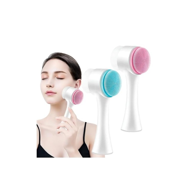 Cepillo Facial 2 en 1 de Doble Cara con Cerdas
