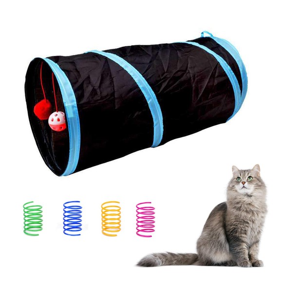 Andiker 5-Piece Cat Play Set: Collapsible Cat Tunnel & 4