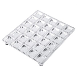 Ravioli Mould Tray，Ravioli Mould Aluminum Alloy Energy Saving Dumplings Pastry Mould Maker Kitchen Aid Mini Squares Ravioli Maker Reusable Packaging Socialme-EU