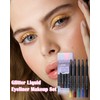 5 Color Glitter Liquid Eyeliner Kit- Shimmery Gold, Blue, Green,