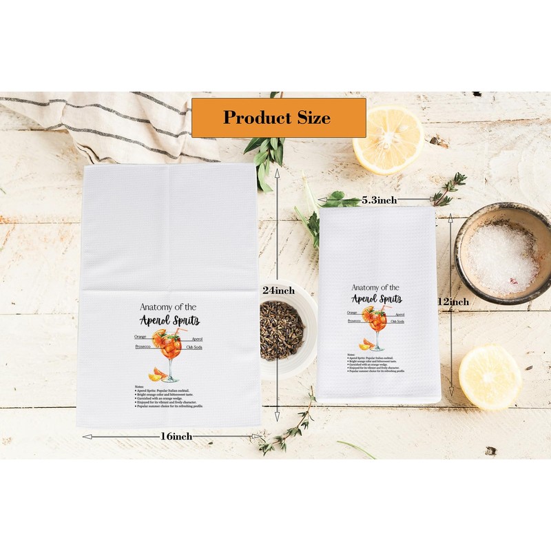 Signature Drink Gift Aperol Spritz Recipe Kitchen Towel Aperol Spritz