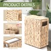 Vesici 3 Gallon Wicker Waste Basket with Lid Wicker Trash