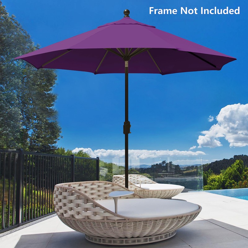 EliteShade USA 9FT Replacement Covers 8 Ribs Market Patio Umbrella