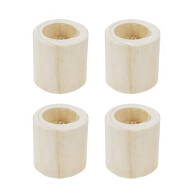 Tsnamay 4Pcs Cylinder Wood Bed Risers Furniture Risers Wooden Solid Original Color for DIY Painting Sofa Couch Chair Table Increase Legs Inner Dia.1.69",Increase Height 2 Inches